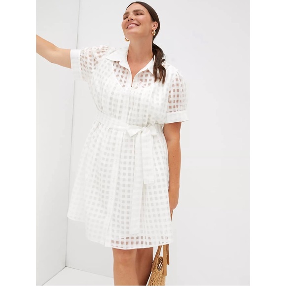 Anthropologie Windowpane Mini Dress - NWT - XL and 1X - Picture 1 of 15